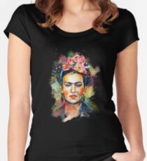 Frida Kahlo (Dark Edition) Women's Fitted Scoop T-Shirt