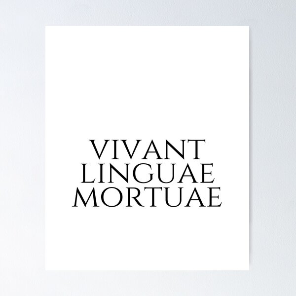 Item preview, Long Live Dead Languages - Vivant Linguae Mortuae - Latin Sayings - Black designed and sold by ElementJourney.