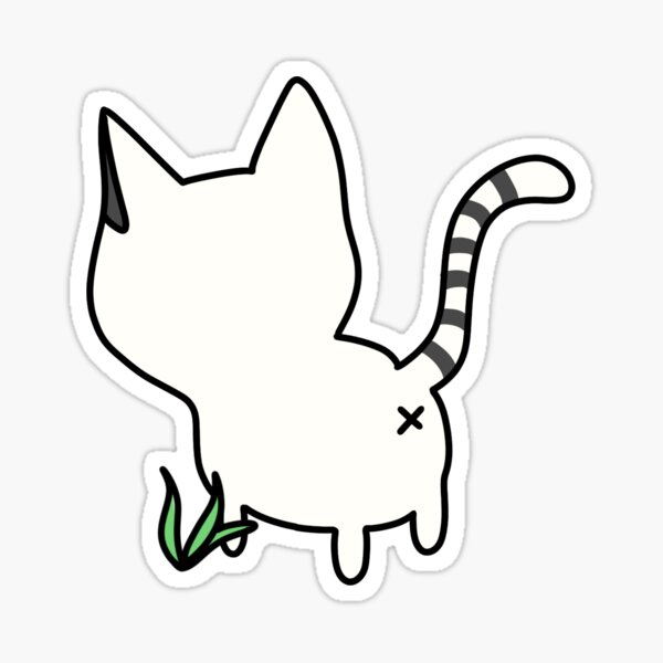 Cat Butt Sticker By Ragull Redbubble