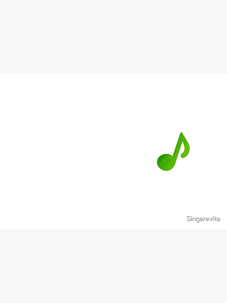 Cuaderno for Sale con la obra «Gran nota musical verde» de Singerevita |  Redbubble, image size:750x1000