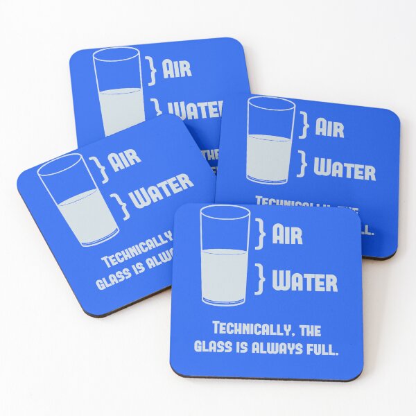 Item preview, Technically The Glass Is Always Full Sticker designed and sold by SeanSWunder.