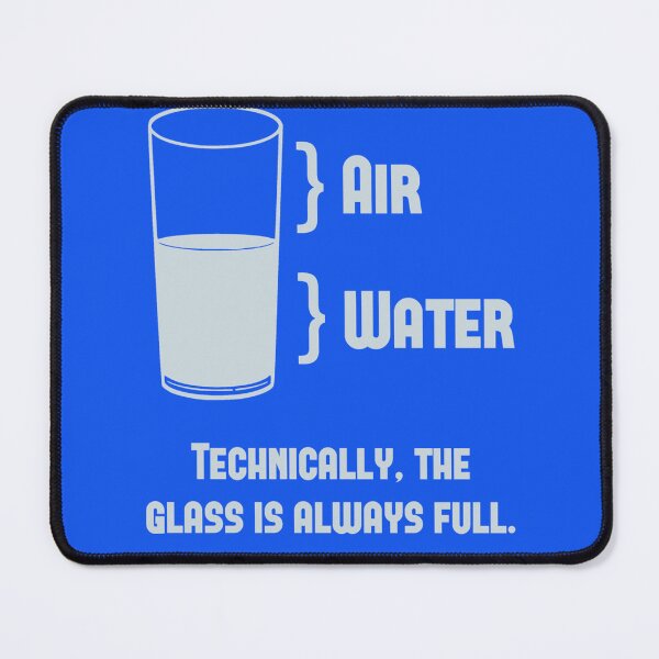 Item preview, Technically The Glass Is Always Full Sticker designed and sold by SeanSWunder.