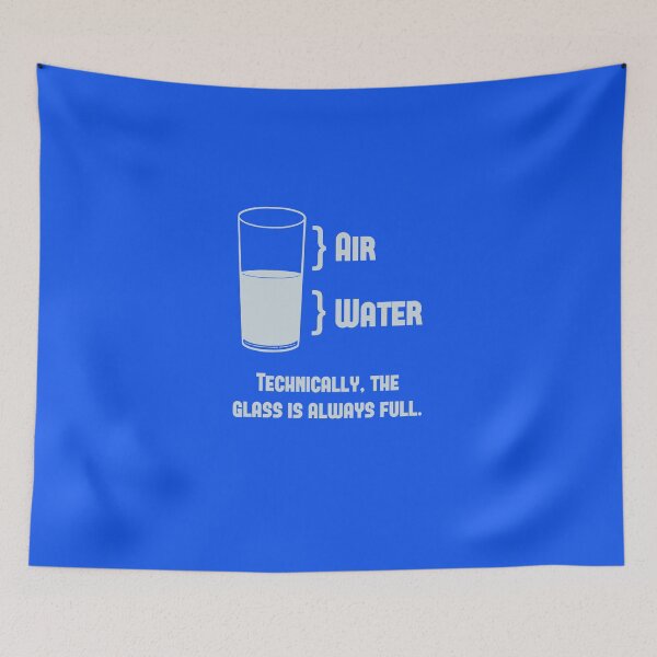 Item preview, Technically The Glass Is Always Full Sticker designed and sold by SeanSWunder.
