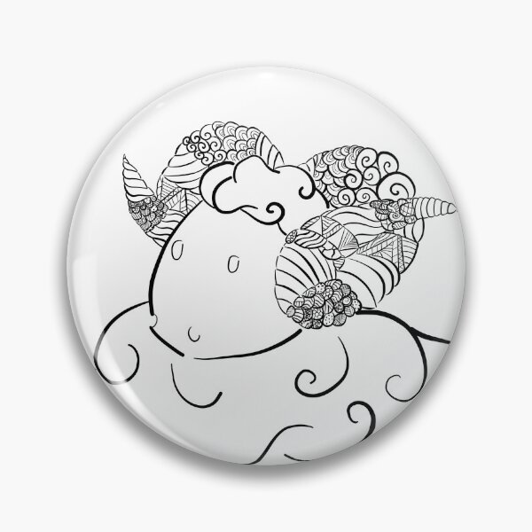 Item preview, Curly horned sheep (lineart) designed and sold by Yama-inu.