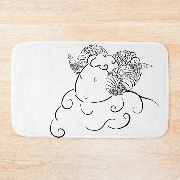 Item preview, Curly horned sheep (lineart) designed and sold by Yama-inu.