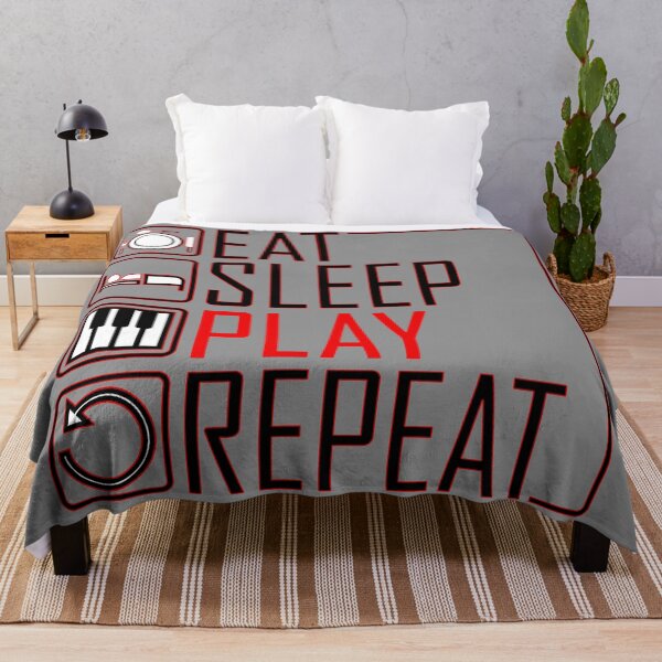 Item preview, EAT SLEEP PLAY REPEAT - MOTIVATIONAL QUOTE designed and sold by KoolDsignsMUSIC.