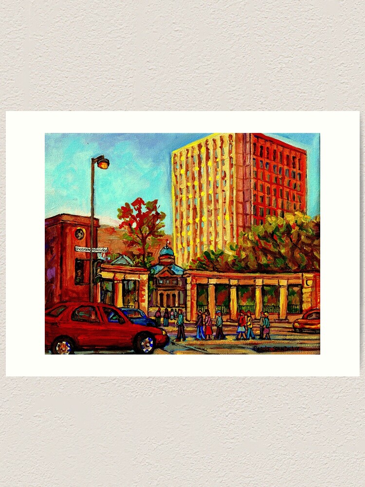 "PAINTINGS OF MCGILL UNIVERSITY CANADIAN CITY SCENES BY CANADIAN ARTIST