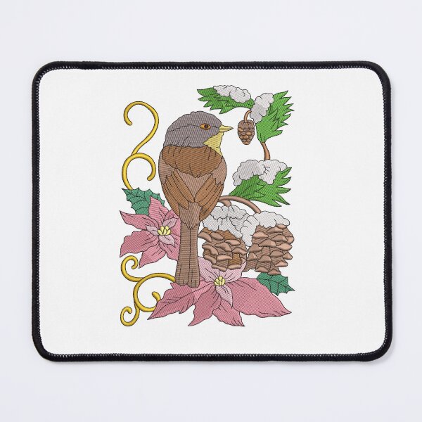Item preview, Floral Sparrow Digitized Embroidery designed and sold by Cre8iveSkill.