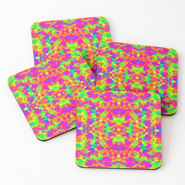 Item preview, Colorful Pixelated Geometric Mosaic Pattern designed and sold by weirdAffect.