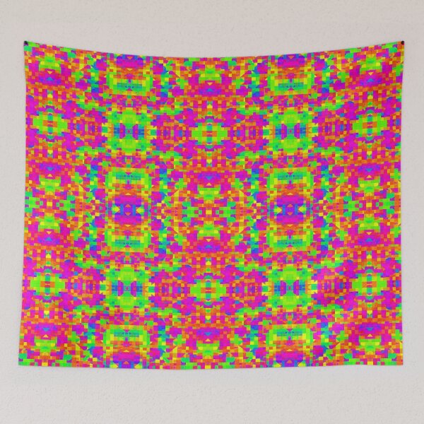 Item preview, Colorful Pixelated Geometric Mosaic Pattern designed and sold by weirdAffect.