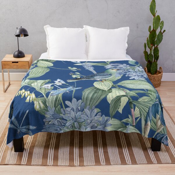Item preview, Amazonian Exotic Wildlife Garden on Blue designed and sold by meggydesigns.