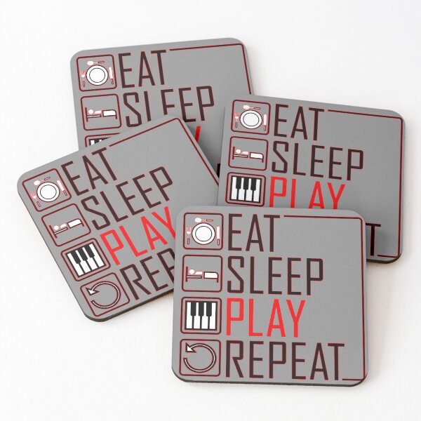 Item preview, EAT SLEEP PLAY REPEAT - MOTIVATIONAL QUOTE designed and sold by KoolDsignsMUSIC.