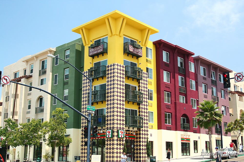 "711 building Little Italy, San Diego" by Elizabeth Heath Redbubble