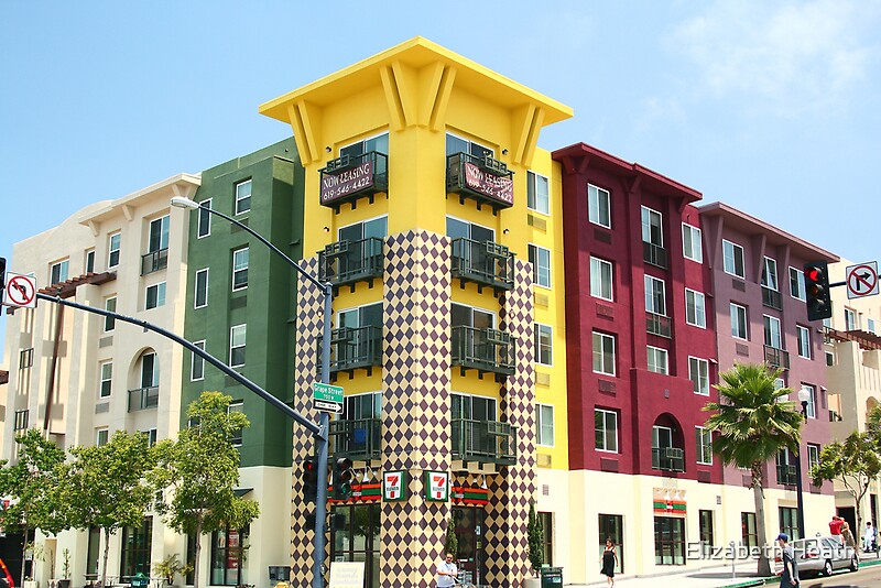 "711 building Little Italy, San Diego" by Elizabeth Heath Redbubble