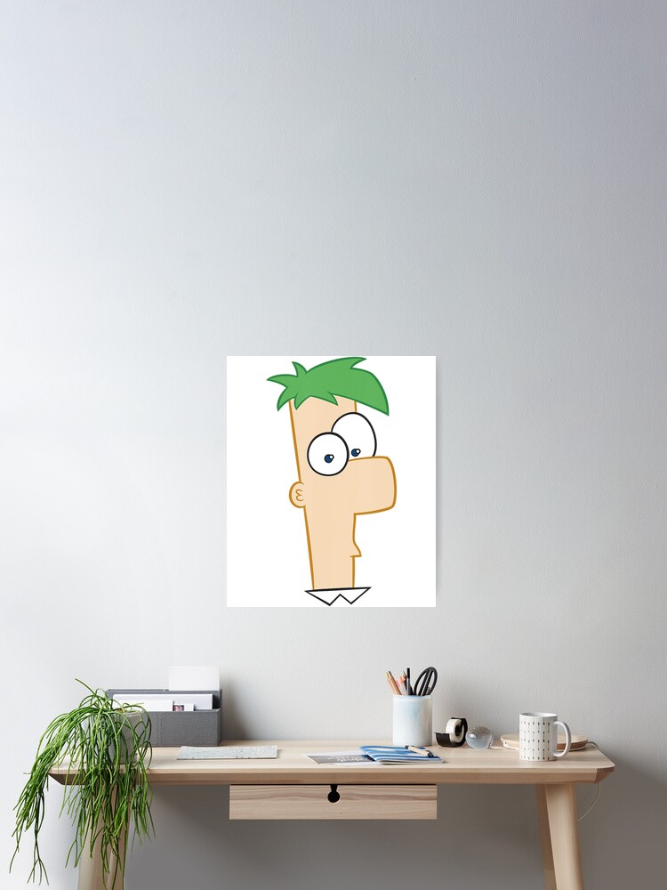 Cute Lovely Little Guy with Green Face Poster