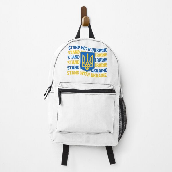 Item preview, Wavy Stand with Ukraine with Ukraine coat of arms- Russia Ukraine War - support ukraine designed and sold by CaitU.