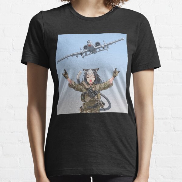 CAT GIRL A-10 THUNDERBOLT "BRRRT" Classic Essential T-Shirt