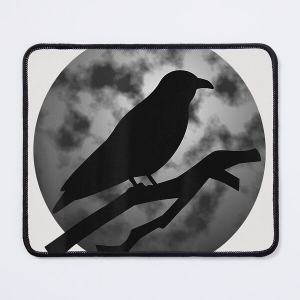 Item preview, The Black Raven With the Moon in the black Graphics designed and sold by roseanger.