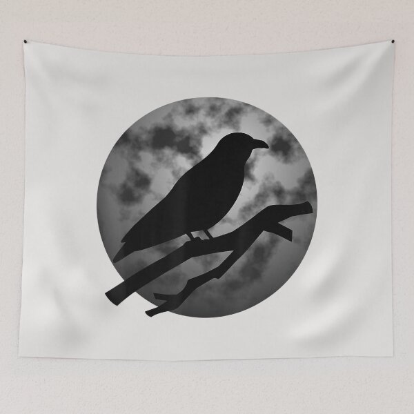 Item preview, The Black Raven With the Moon in the black Graphics   designed and sold by roseanger.