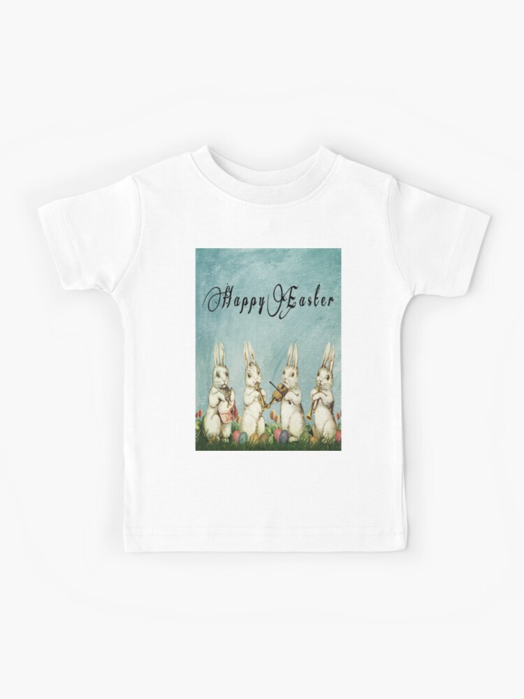 Vintage Happy Easter Funny Bunny T Shirt For Kids