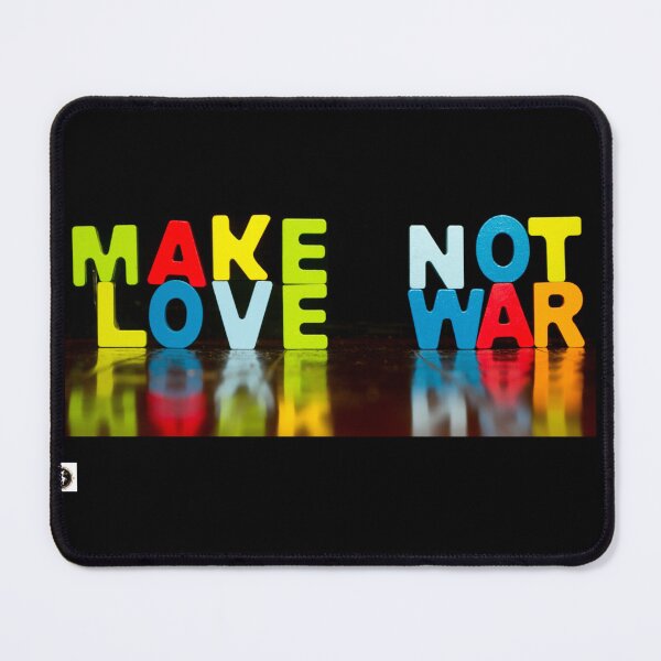 Item preview, Make Love Not War Reflection designed and sold by ForscarlettPub.