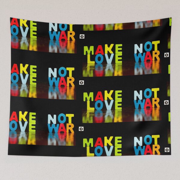 Item preview, Make Love Not War Reflection designed and sold by ForscarlettPub.