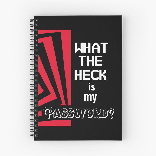 Item preview, What the Heck is my Password?  Spiral Notebook, Red Design designed and sold by Monique Prince.