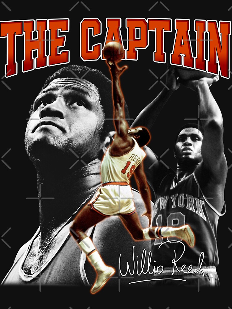 Willis Reed The Captain Basketball Legend Signature Vintage Retro 80s 90s  Bootleg Rap Stylex5nlb Cl Shirt