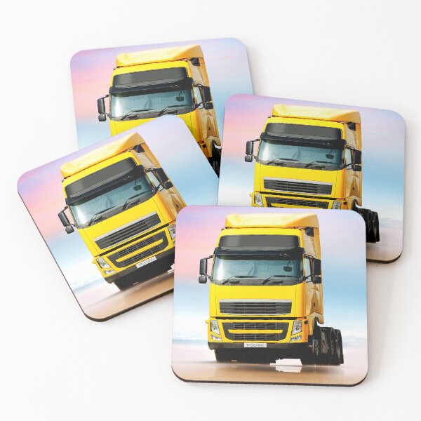Item preview, Trucking Lorry Yellow HGV Sleeper Cab Truck Desert Purple Haze designed and sold by luvvvvvit.