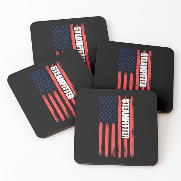 Item preview, Patriotic Steamfitter USA Flag For Steam Pipings Pipefitters designed and sold by Nessshirts.