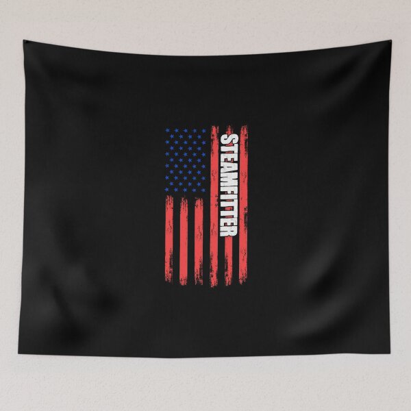 Item preview, Patriotic Steamfitter USA Flag For Steam Pipings Pipefitters designed and sold by Nessshirts.
