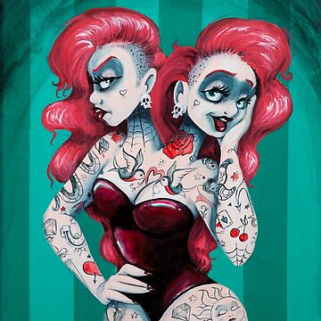 Artwork thumbnail, The Incredible Two-Headed Tattooed Lady by ERWhittingham