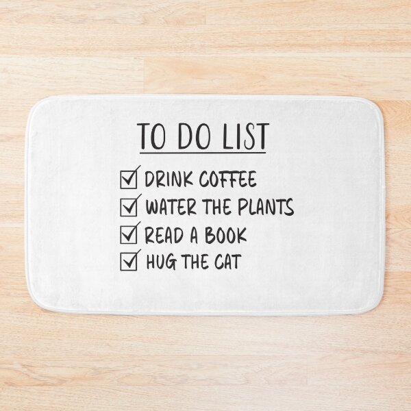 Item preview, Cat, Coffee, Plants and Reading Quote - To Do List designed and sold by Primroaddesigns.