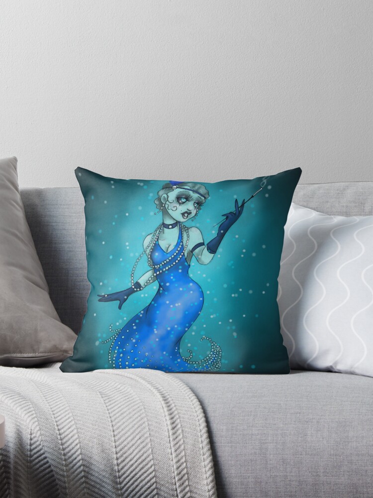 Thumbnail 1 of 4, Pillow, Ghost Flapper designed and sold by ERWhittingham.