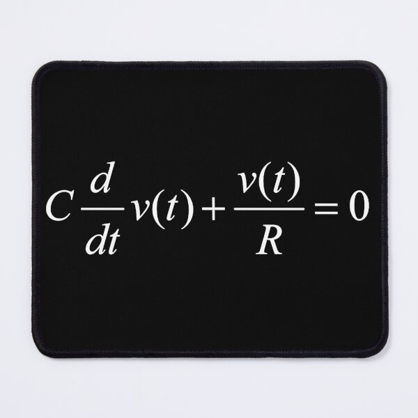 Item preview, RC Circuit, differential equation, electrical engineering basics dark version designed and sold by NoetherSym.
