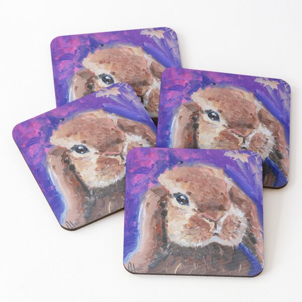 Item preview, Brown Bunny Portrait Oil Painting Print designed and sold by NatalyMak.