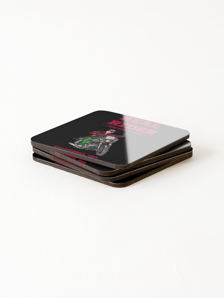 Thumbnail 4 of 5, Coasters (Set of 4), Real Rider designed and sold by ReezaGraphic.