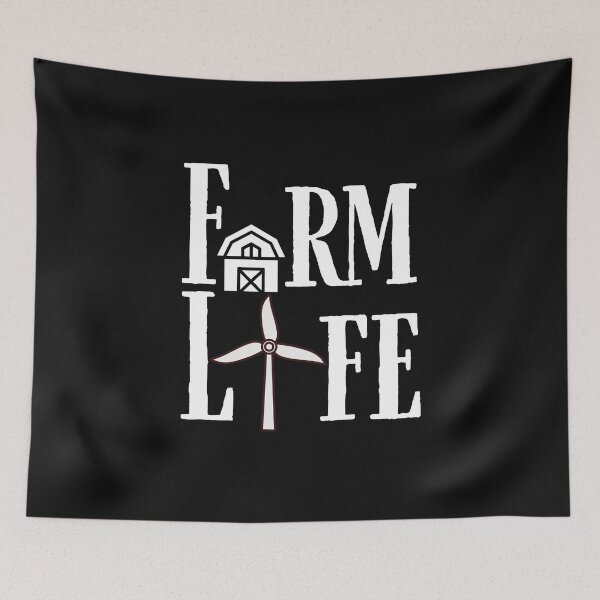Item preview, The Farm Life, with wind and house, Farming life, Farming, Country life, Farming  designed and sold by Shirtazy.