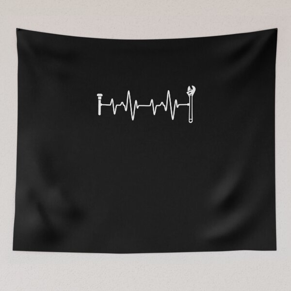 Item preview, Steamfitter Wrench Heartbeat Funny Pipings For A Pipefitter designed and sold by Nessshirts.