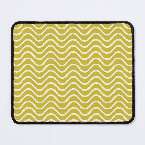 Item preview, Meadowlark Yellow and Antique White Waves Zigzag Horizontal Striped Pattern designed and sold by HiddenPuppets.