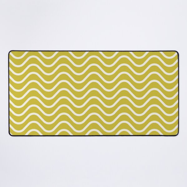 Item preview, Meadowlark Yellow and Antique White Waves Zigzag Horizontal Striped Pattern designed and sold by HiddenPuppets.