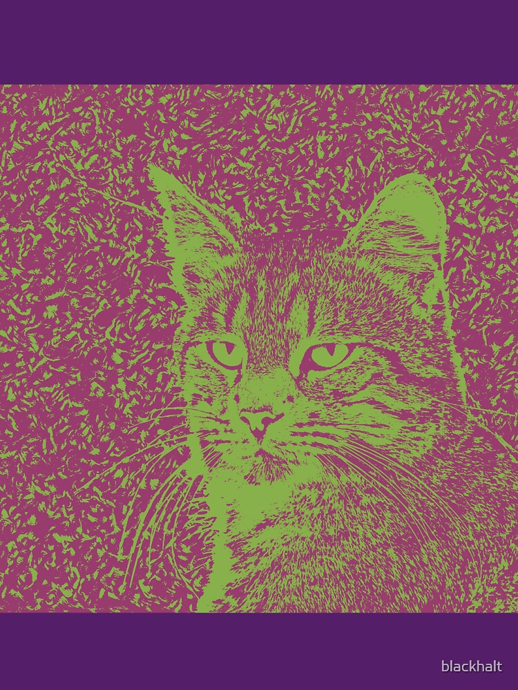 Portrait of cat, ninja Cat Sensei. 8-bit. by blackhalt