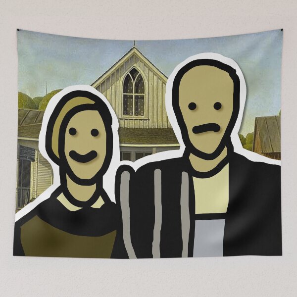 Item preview, American Gothic | Grant Wood Emoji designed and sold by Tartalo.