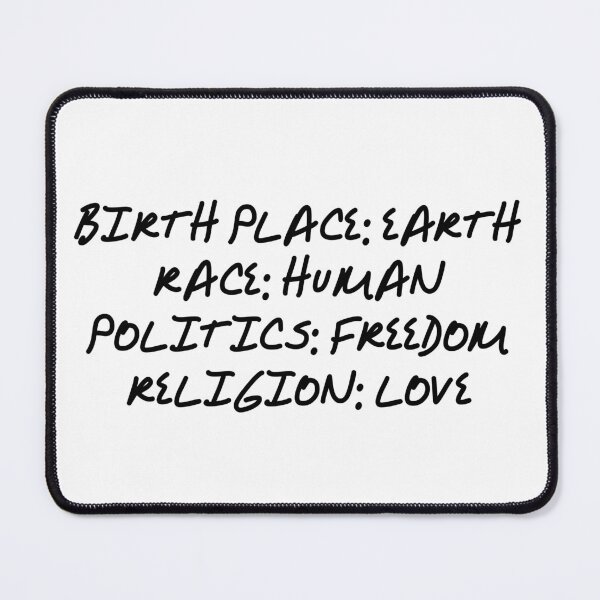 Item preview, One World Freedom Life Humanty quote designed and sold by Bebichic.