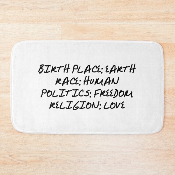 Item preview, One World Freedom Life Humanty quote designed and sold by Bebichic.