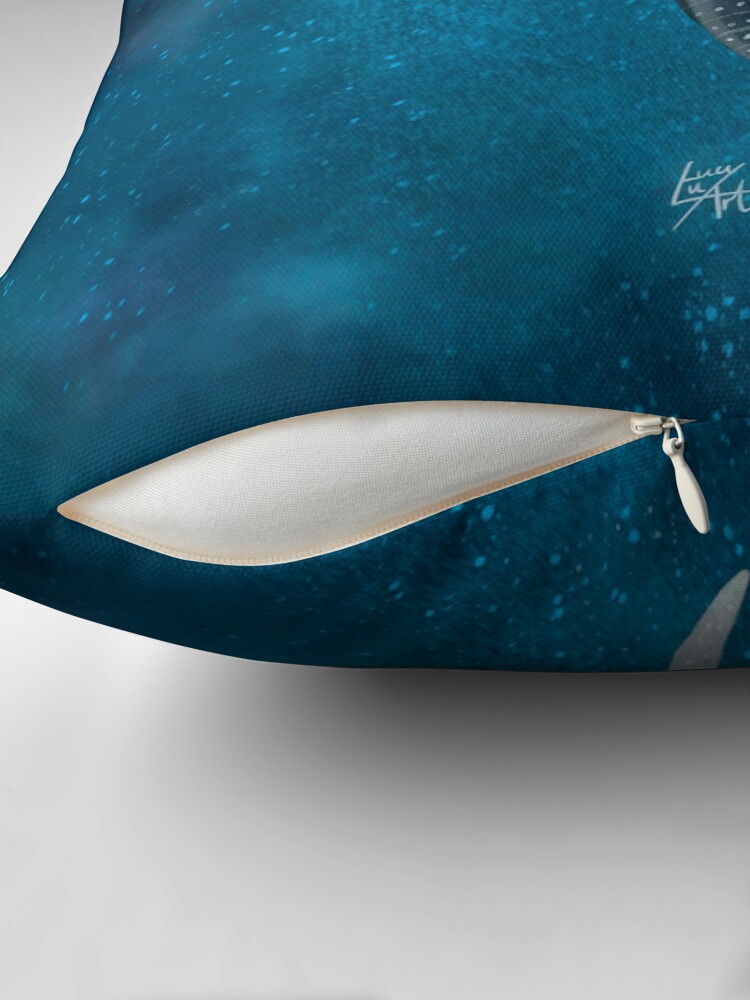 Thumbnail 2 of 4, Pillow, Whale Shark designed and sold by lucyluart.