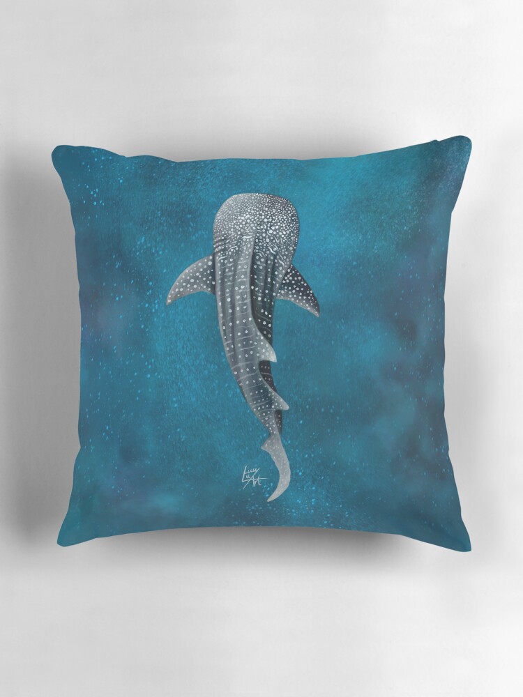 Thumbnail 3 of 4, Pillow, Whale Shark designed and sold by lucyluart.