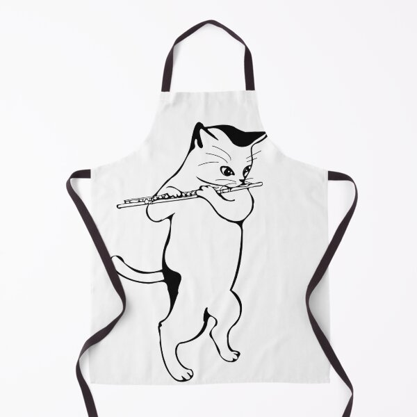 Item preview, Cute cat playing the Flute musical instruments for cat lovers designed and sold by BestDesign87.