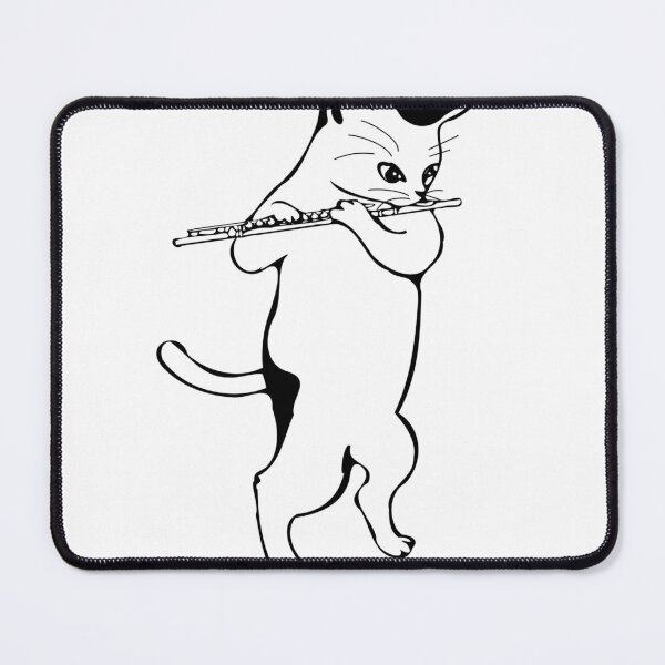 Item preview, Cute cat playing the Flute musical instruments for cat lovers designed and sold by BestDesign87.