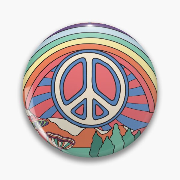 Item preview, Peace - Colorful Vintage Retro Hippie 1960s 1970s Design designed and sold by Rhu Creations.